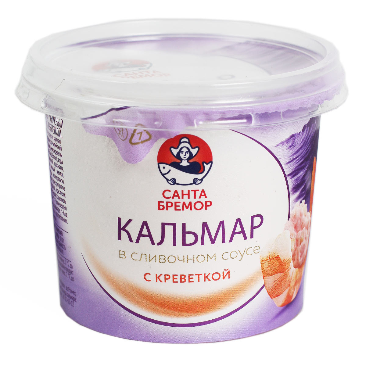 Кальмар в сливочном соусе с креветкой САНТА БРЕМОР 150г Кальмар в сливочном соусе с креветкой САНТА БРЕМОР 150г