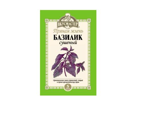 Базилик сушеный Вкусмастер 5г Базилик сушеный Вкусмастер 5г