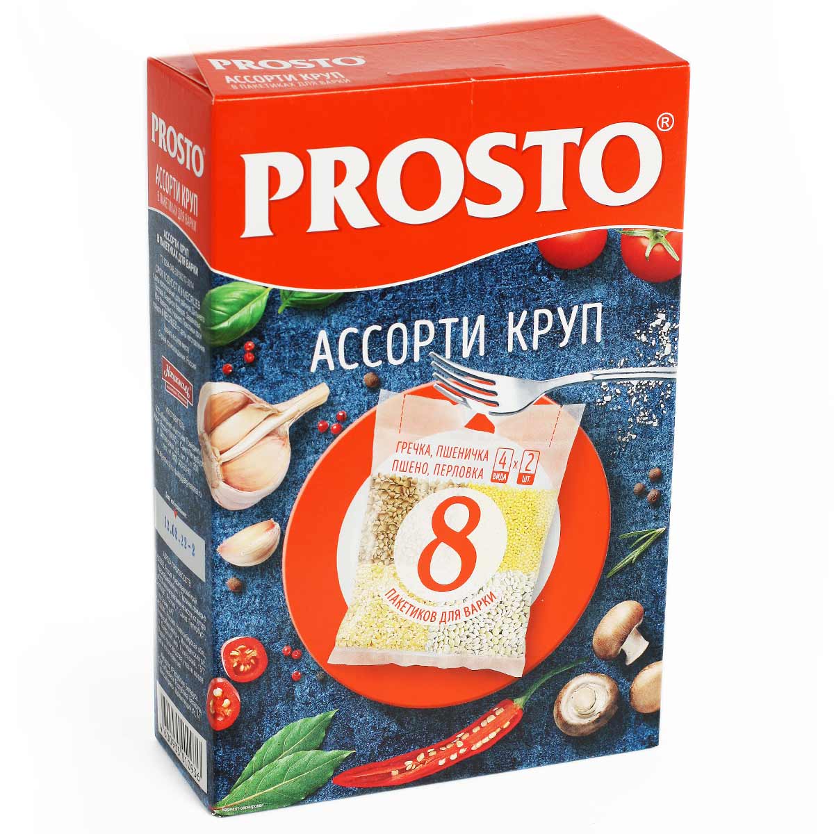 PROSTO ассорти круп в пакетиках для варки 4 вида по 2 штуки