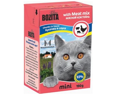 BOZITA MINI кусочки в соусе МЯСНОЙ КОКТЕЙЛЬ 190г 