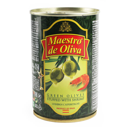 Оливки с креветкой MAESTRO DE OLIVA 300г Оливки с креветкой MAESTRO DE OLIVA 300г