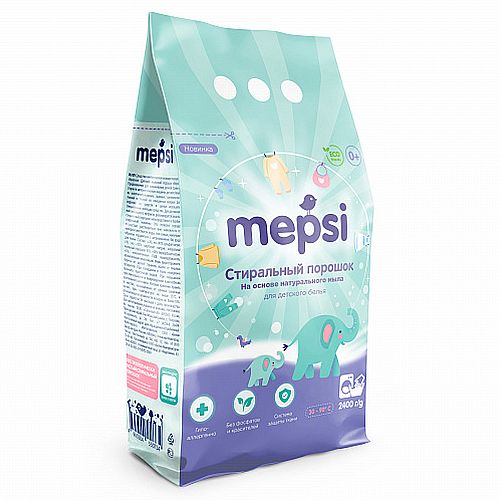 Mepsi Порошок стиральный  гипоаллергенный для детского белья 2.4 кг