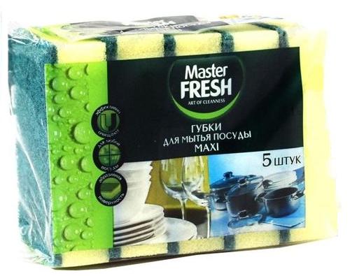 MASTER FRESH, губки для мытья посуды,5шт.