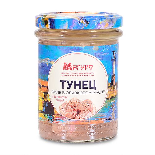 Тунец филе натуральное в оливковом масле Магуро 200г