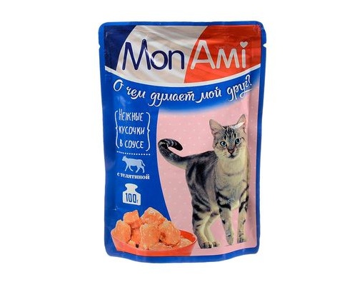 MON AMI, конс. нежные кусочки телятины в соусе, 100 г