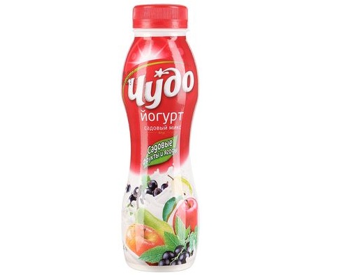 ЧУДО йогурт питьевой Садовый микс 2.4% 290г 
