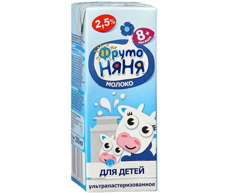 ФРУТОНЯНЯ Молоко ультрапастеризованное 2.5% 200мл