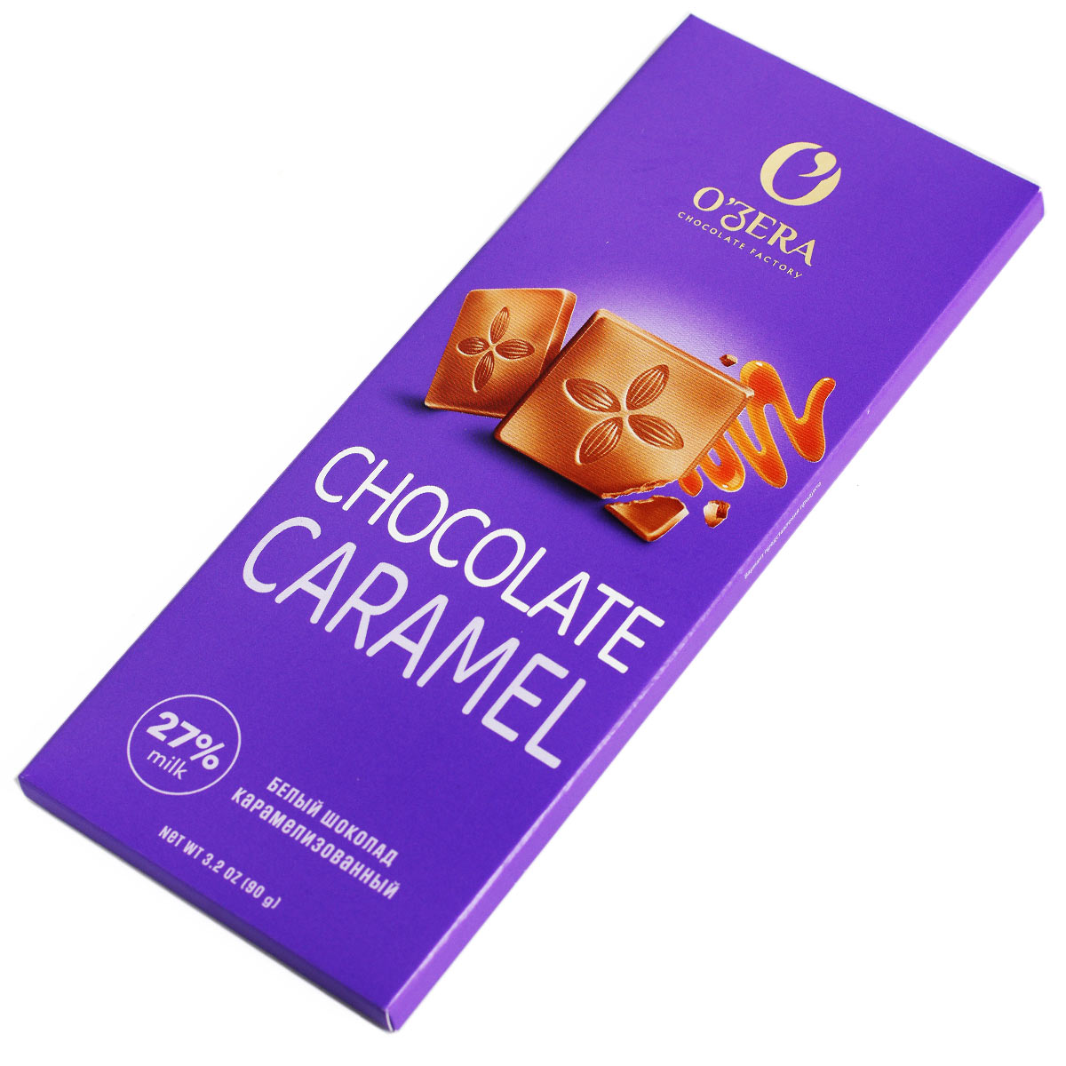 ОЗЕРА шоколад белый карамелизованный 27% молока 90г