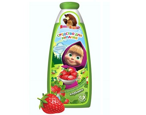 Маша и Медведь средство для купания клубника 240мл