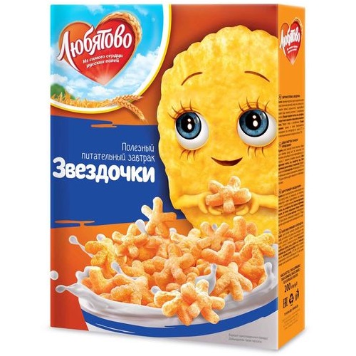 Любятово Сухой завтрак Звездочки 200гр