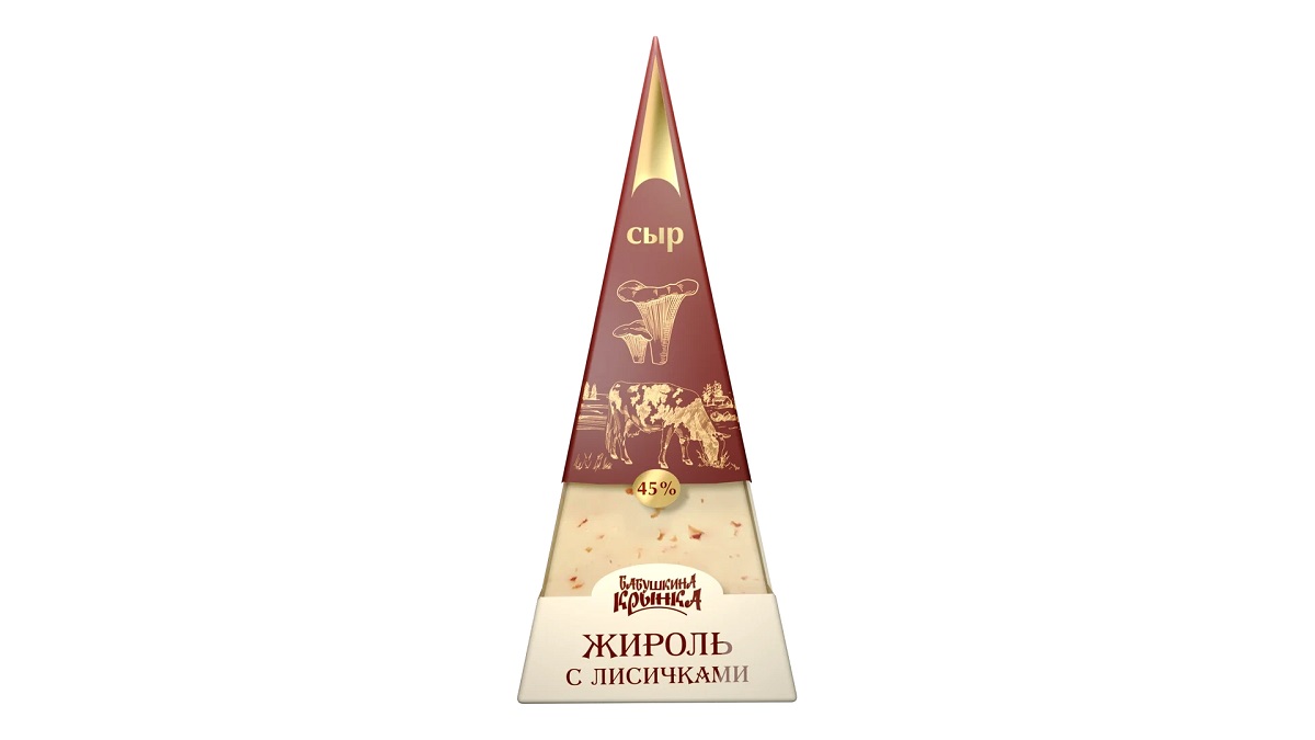 Бабушкина Крынка сыр Жироль с лисичками 45% 200г