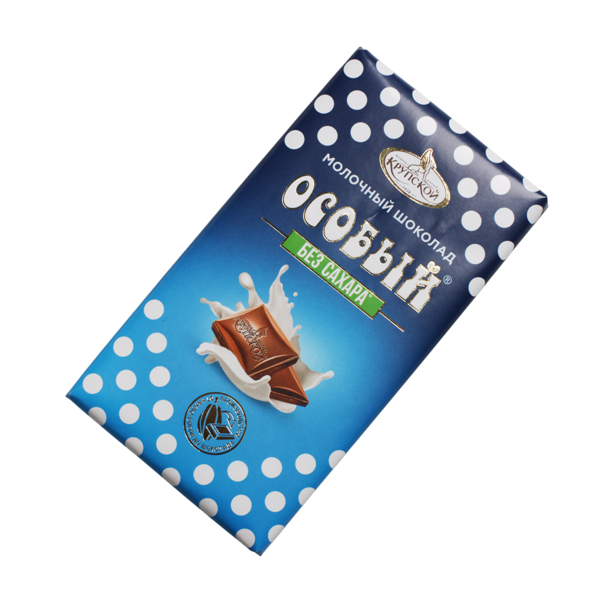 Шоколад Особый молочный без сахара Фабрика Крупской 50г