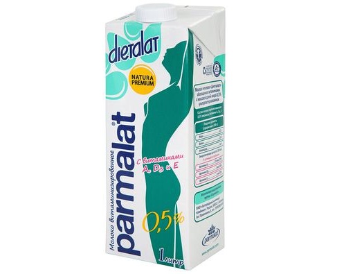 PARMALAT молоко Dietalat обезжиренное 0.5% 1л 