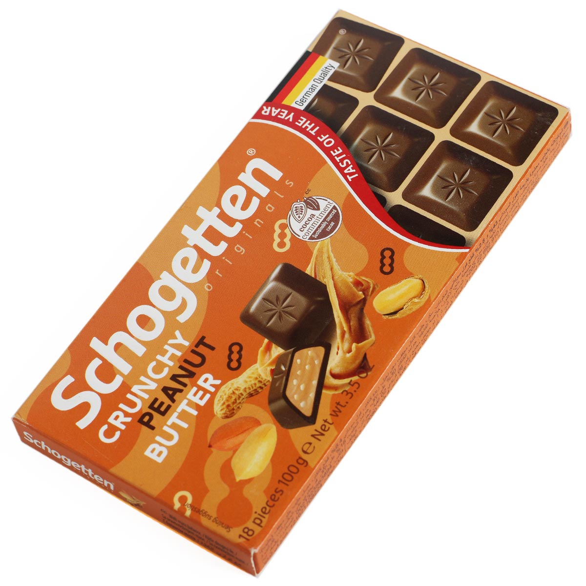 SCHOGETTEN  молочный шоколад с арахисовой пастой 100г