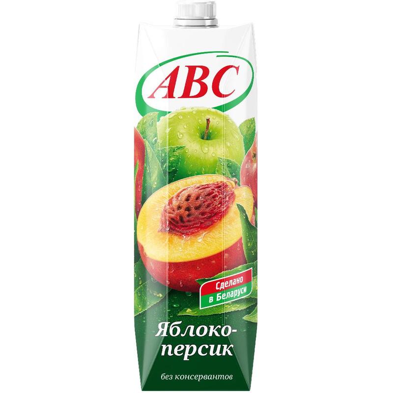 Сок Яблоко-персик АВС 1л Сок Яблоко-персик АВС 1л