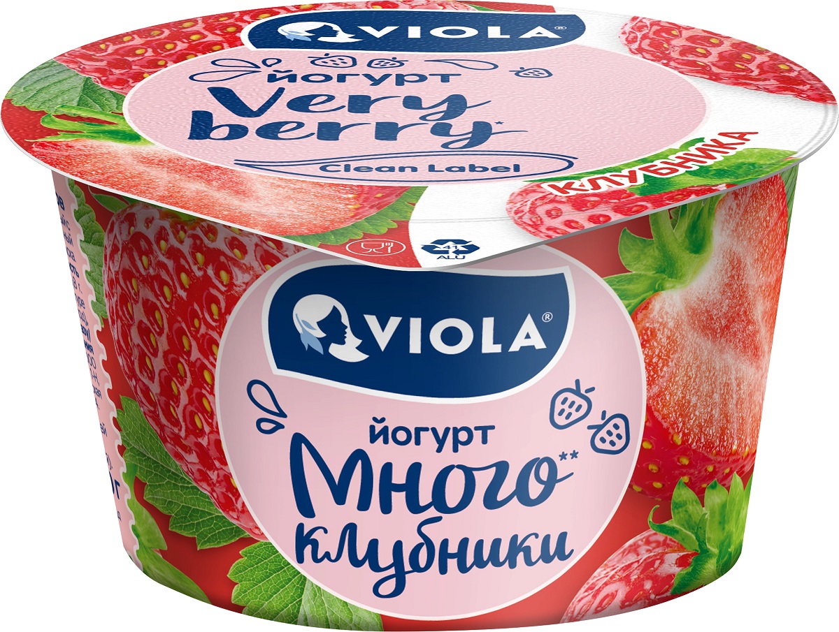 VIOLA йогурт Клубника 2.6% 180г VIOLA йогурт Клубника 2.6% 180г