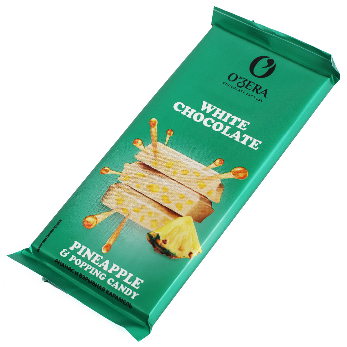 ОЗЕРА белый шоколад ананас и взрывная карамель O'ZERA  90г
