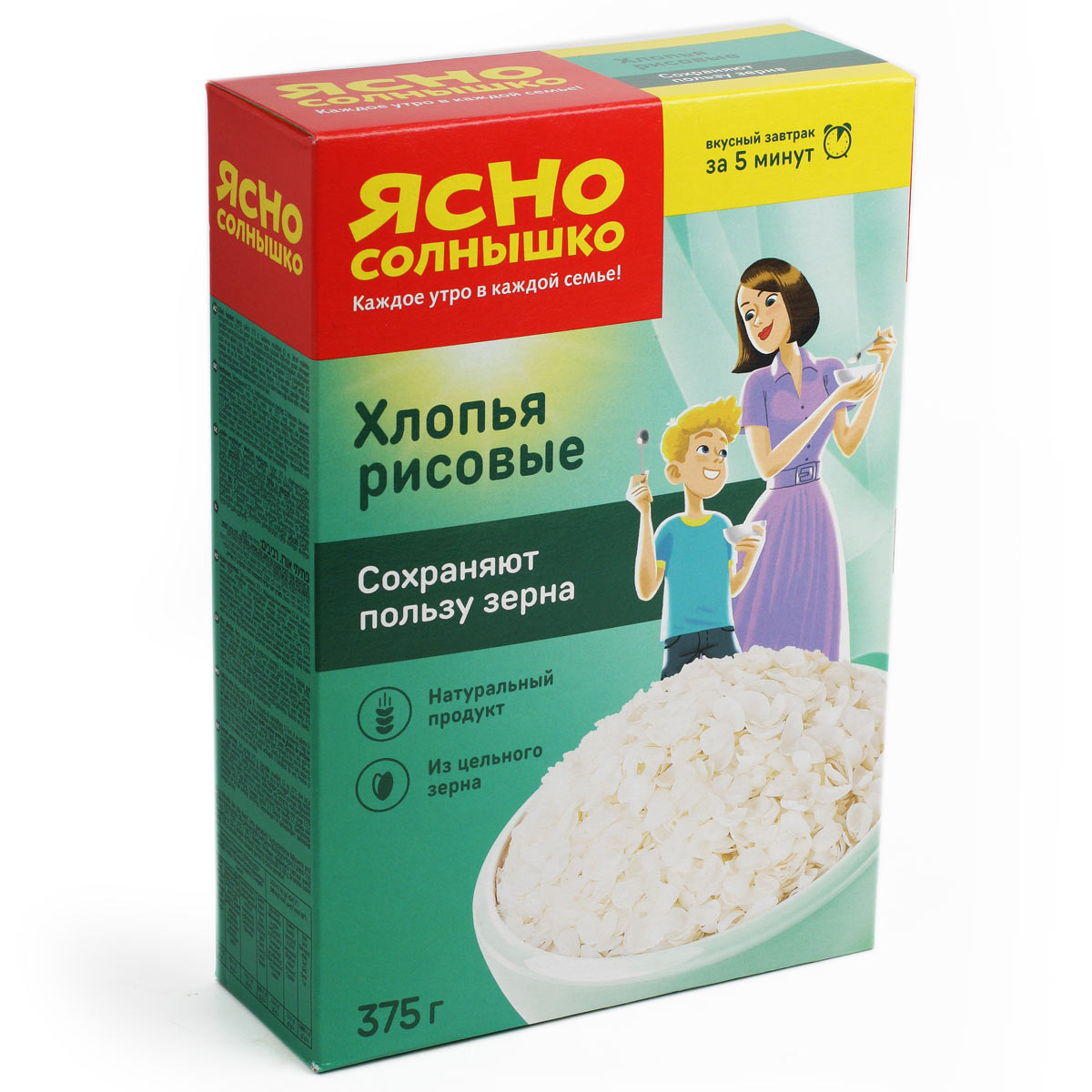 Ясно Солнышко хлопья рисовые 375г