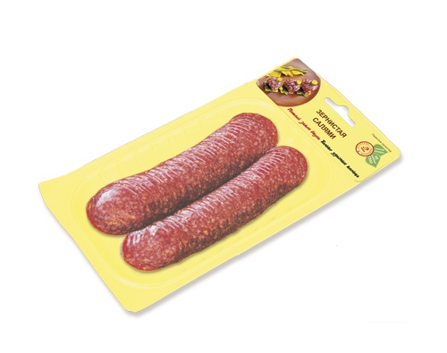 Иней колбаса Салями сырокопченая нарезка 100г