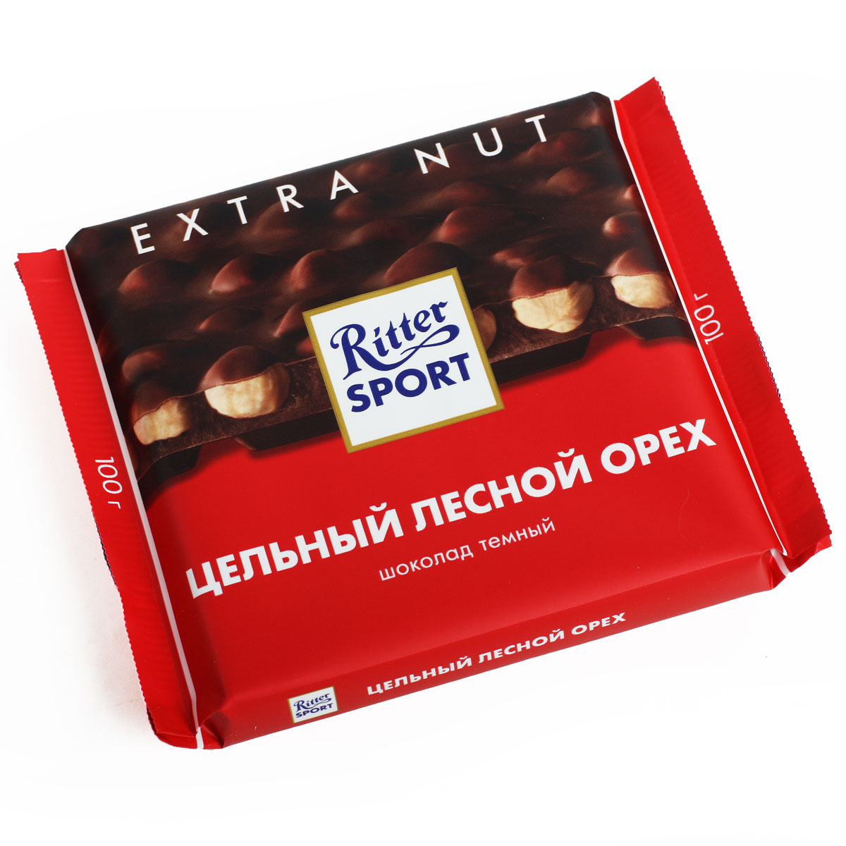 Риттер Спорт шоколад с цельным фундуком Ritter Sport темный 100г