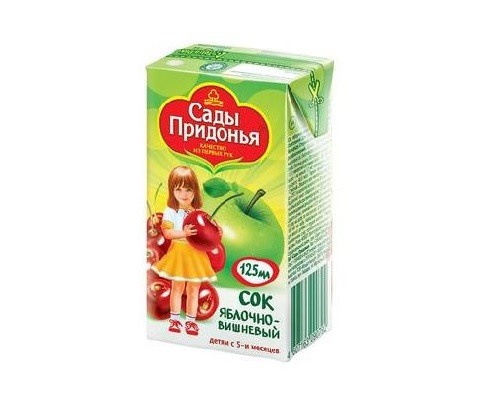 Сады Придонья сок Яблоко Вишня 0.125л
