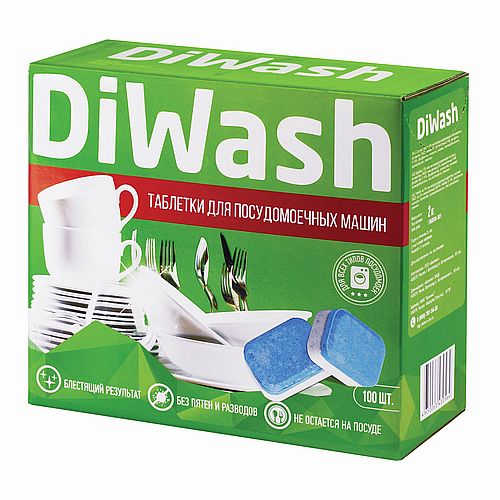 Таблетки для посудомоечной машины DiWash 100шт