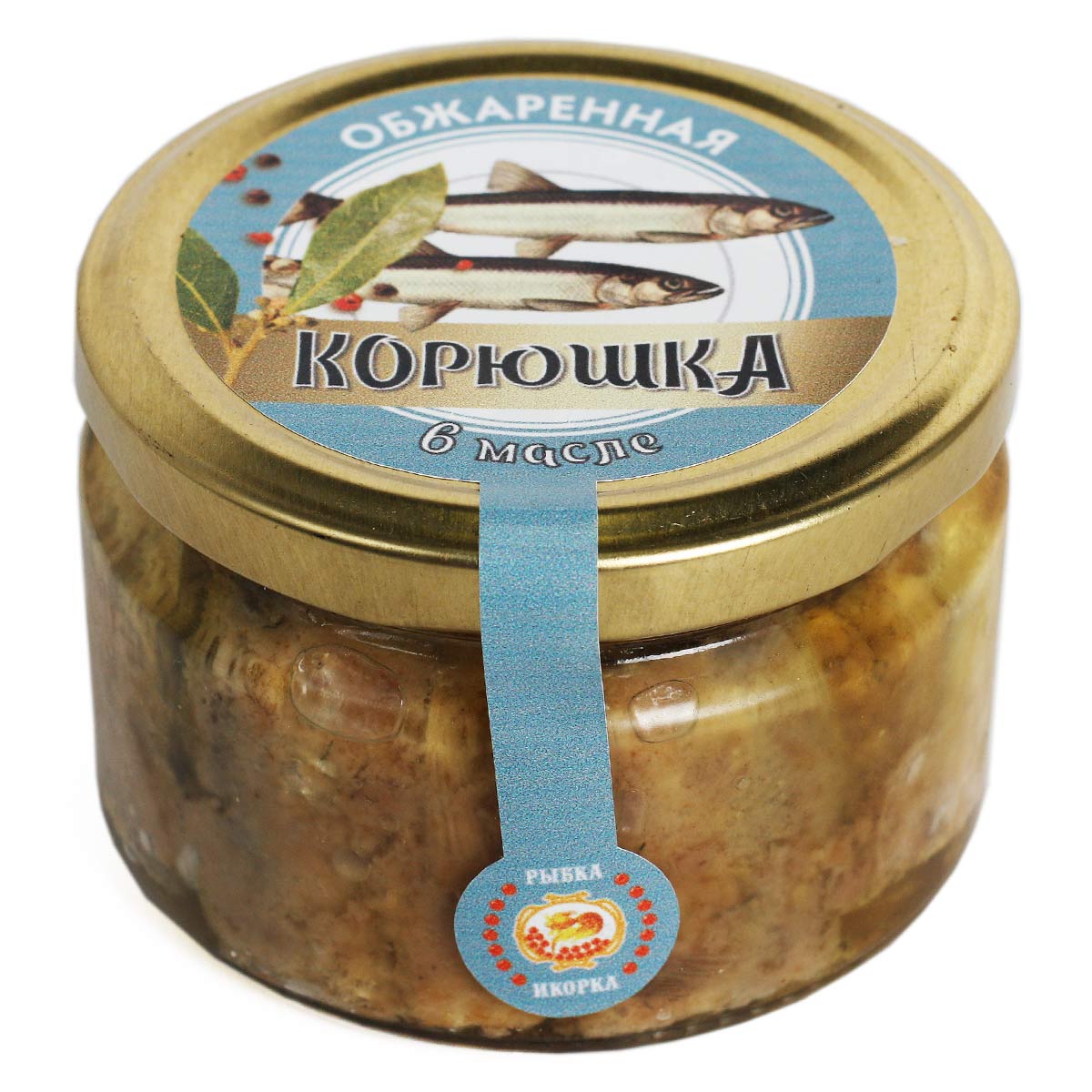 Корюшка обжаренная в масле 250г Рыбка Икорка