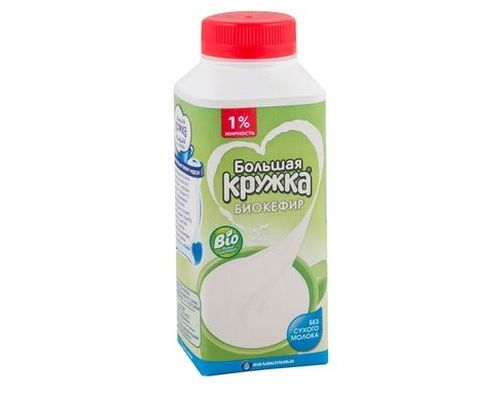 БОЛЬШАЯ КРУЖКА Биокефир 1% 300г