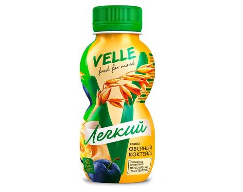 VELLE коктейль овсяный Легкий Слива 250г 
