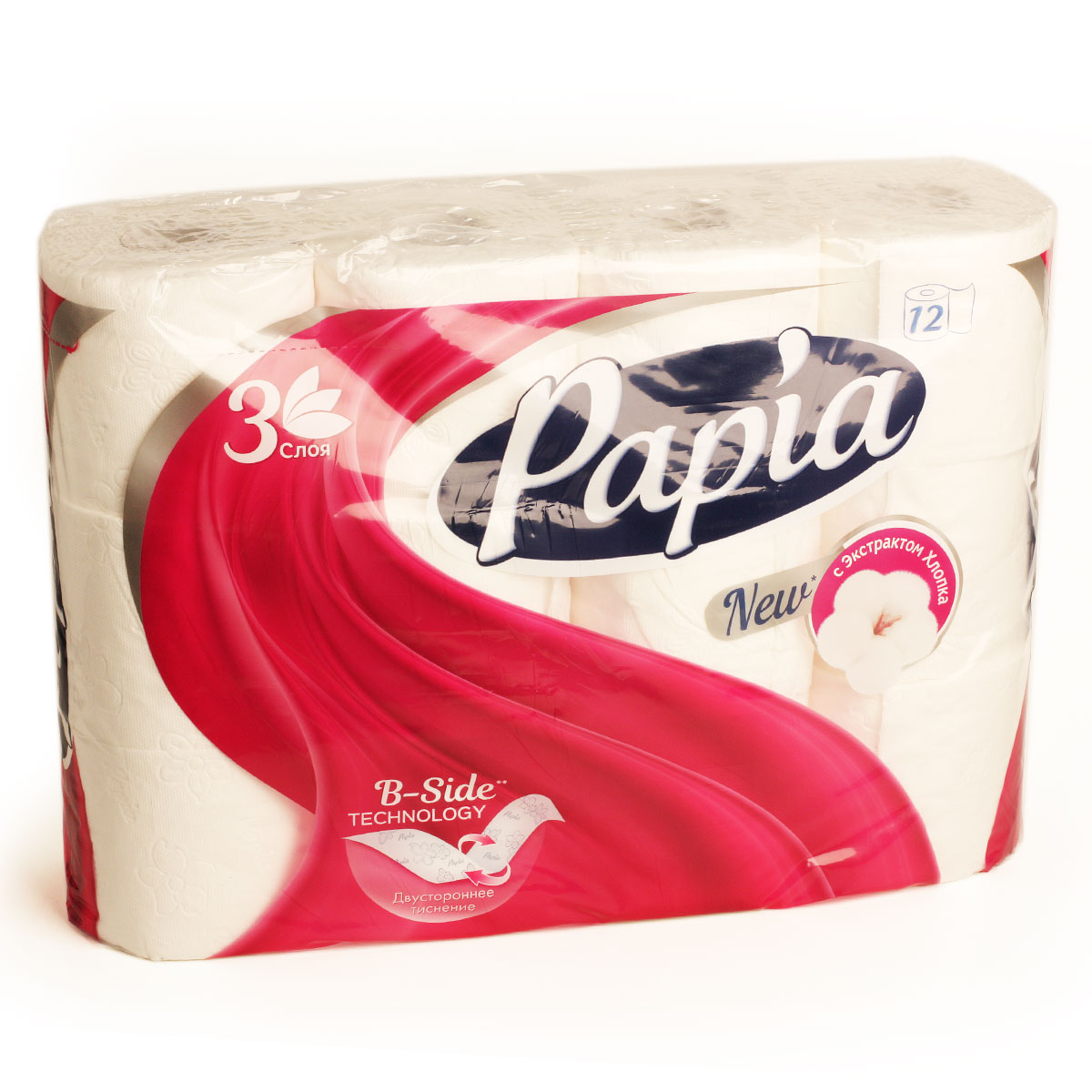 Papia туалетная бумага Папия 3 слоя 12Р