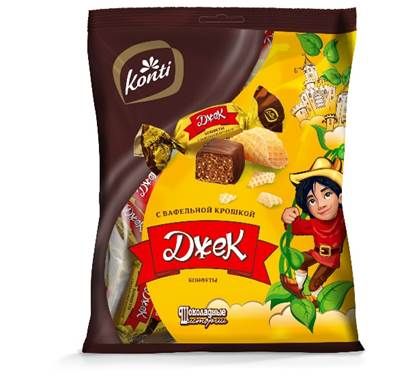 Конфеты Джек с вафельной крошкой Konti 250г