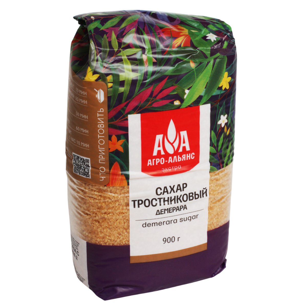 АГРО-АЛЬЯНС ДЕМЕРАРА сахар тростниковый коричневый нерафинированный 900г