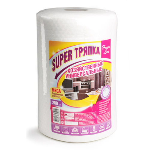 Супер Тряпка универсальные тряпки в рулоне 200шт