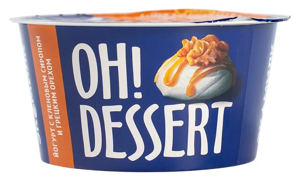 OH! DESSERT Йогурт с кленовым сиропом и грецким орехом 4,2% 130 г Экомилк