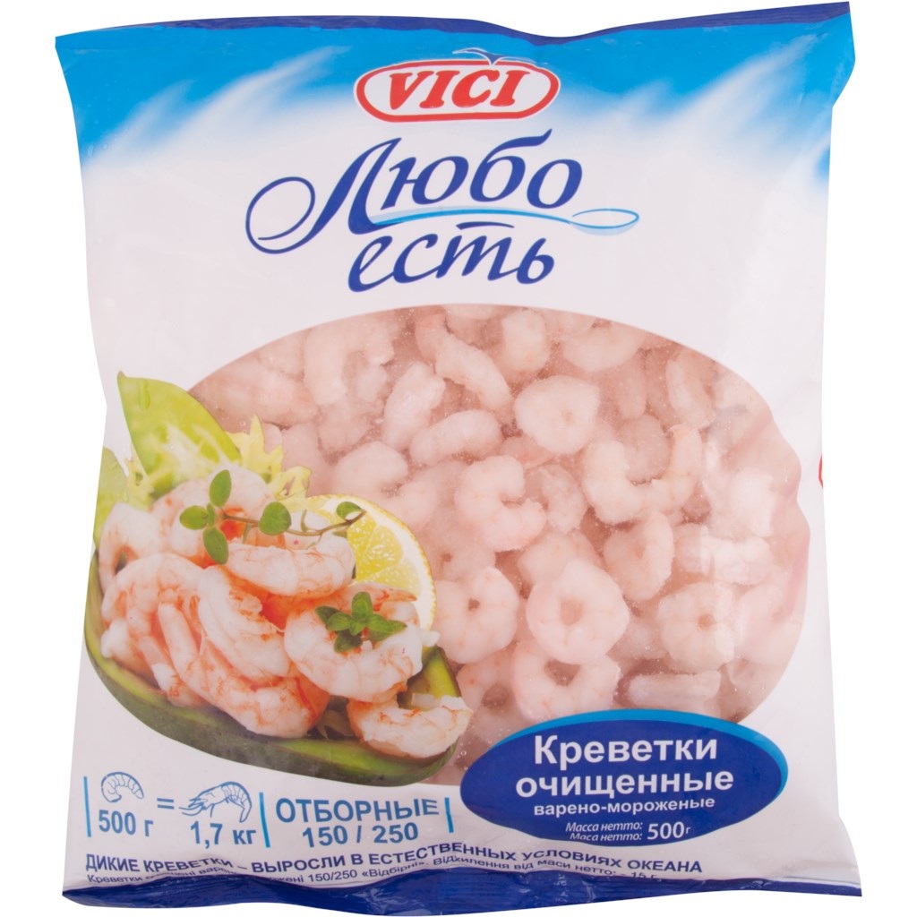 Креветки очищенные VICI 150/250 300г Креветки очищенные VICI 150/250 300г