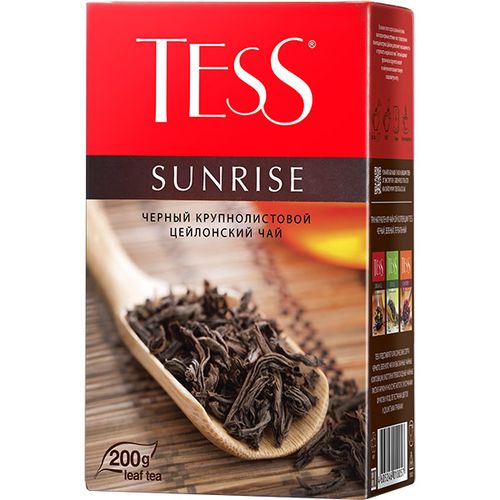 TESS SUNRISE чай черный крупнолистовой цейлонский 200г TESS SUNRISE чай черный крупнолистовой цейлонский 200г
