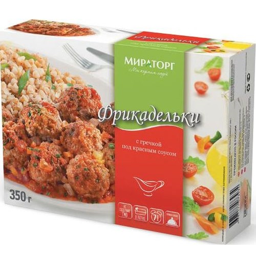 МИРАТОРГ Фрикадельки с гречкой под красным соусом 350г МИРАТОРГ Фрикадельки с гречкой под красным соусом 350г