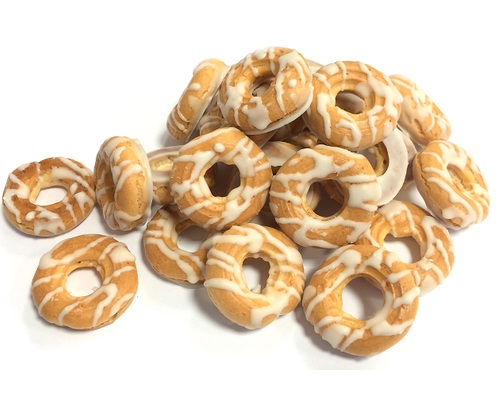 Баттерфляй Печенье Колечки хрустящие в белой глазури, 500 гр.