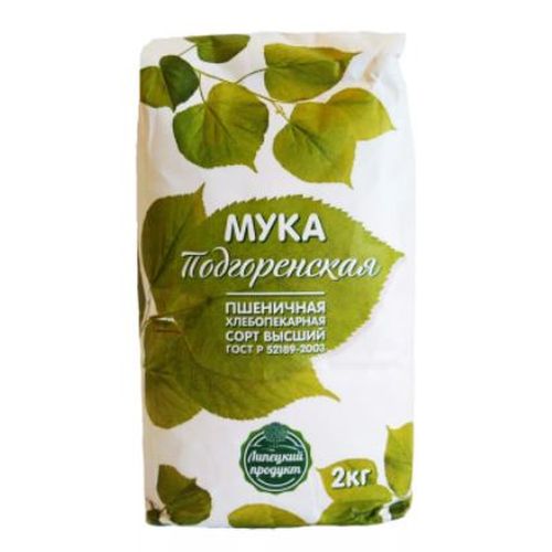 Мука Подгоренская пшеничная высшего сорта ГОСТ 2 кг