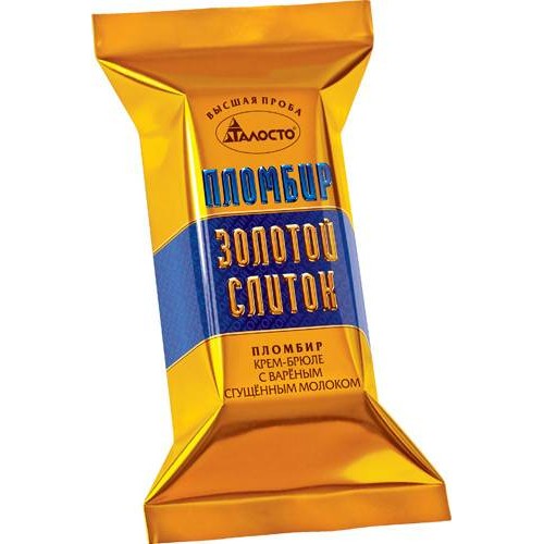 ТАЛОСТО Пломбир Золотой Слиток 220г 