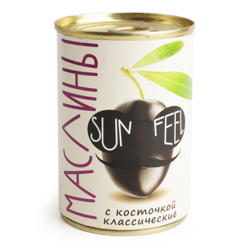 Sunfeel маслины с косточкой Санфил Классические 300мл Sunfeel маслины с косточкой Санфил Классические 300мл