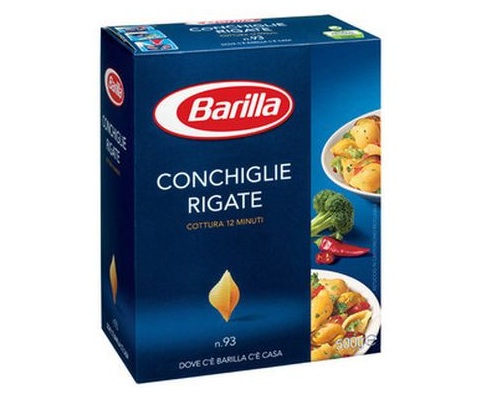 Barilla Conchiglie Rigate №93 Конкилье Ригате Ракушки 450г