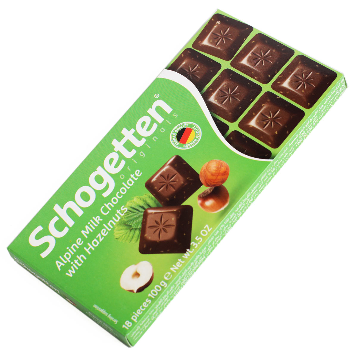 SCHOGETTEN  молочный шоколад с обжаренным фундуком100г