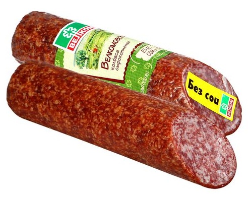 ВЕЛКОМ колбаса Велкомовская сырокопченая 300г 