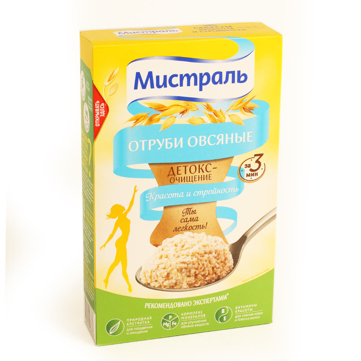 МИСТРАЛЬ отруби овсяные Детокс-очищение 400г