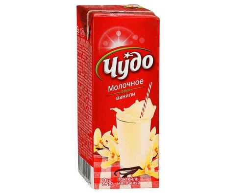 ЧУДО молочный коктейль ваниль 2% 200г