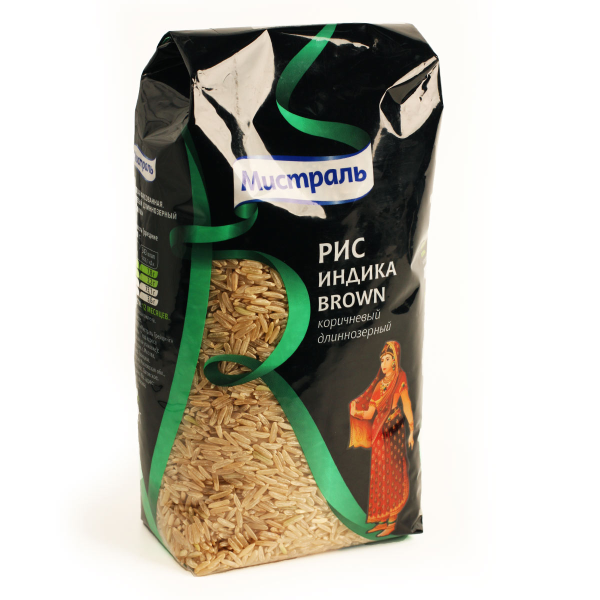 Мистраль рис Индика коричневый длинозерный 1кг
