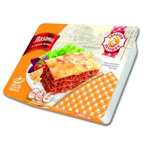 ЗОЛОТОЙ ПЕТУШОК Лазанья Мясной слоеный пирог, 370 гр.
