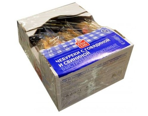 Fine Life чебуреки с говядиной и свининой 125гX6шт 750г Fine Life чебуреки с говядиной и свининой 125гX6шт 750г