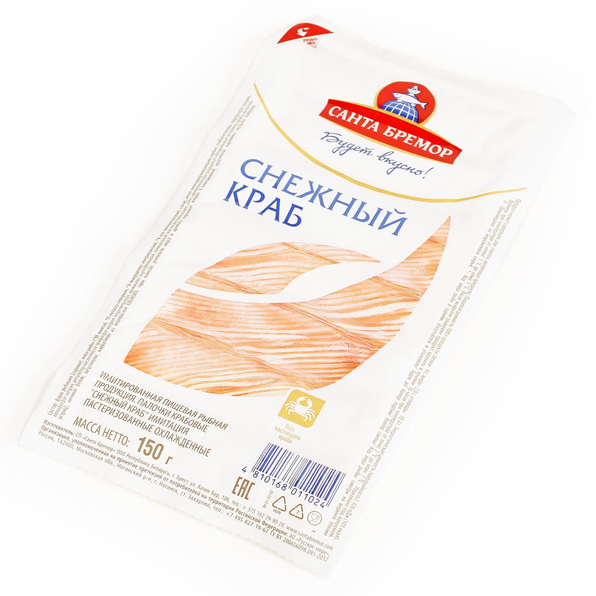 САНТА БРЕМОР крабовые палочки Снежный Краб охлажденные 150г